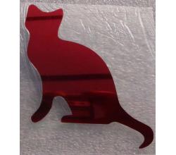 Buegelpailletten Katze 2 spiegel rot